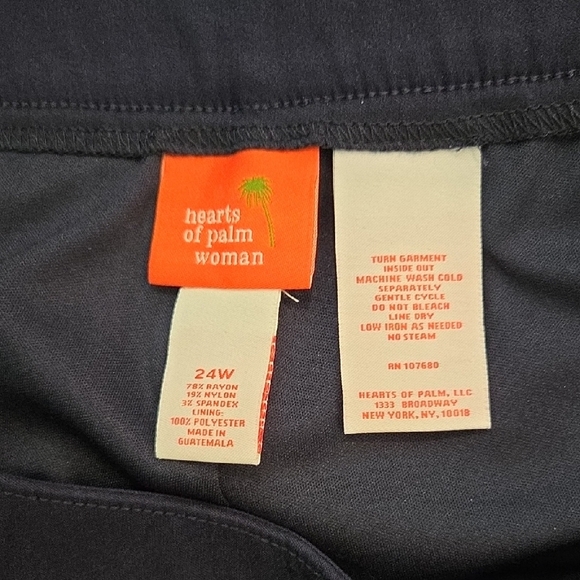 Hearts of Palm Navy Blue Skorts Size 24W New With Tags - Picture 11 of 11